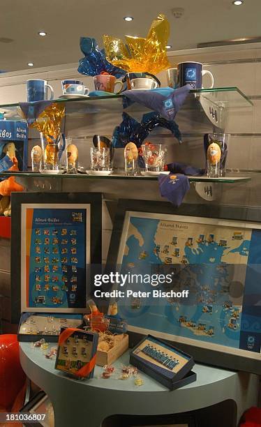 Reise, Athen , Europa, Olympia, olympische Spiele, Olympiade, Souvenir, Souvenirgeschäft, Weltkarte, ,