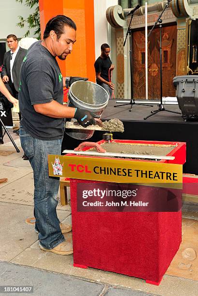 View of the Handprint-Footprint Ceremony for "The Lollipop Kid" Jerry Maren Last Of The Munchkins From "The Wizard Of Oz" at the TCL Chinese Theatre...