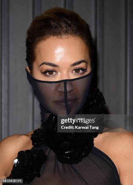 Rita Ora attends British Vogue's 2023 "Forces For Change" Party at The MAINE Mayfair on November 23, 2023 in London, England.