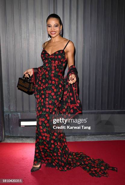 Emma Weymouth attends British Vogue's 2023 "Forces For Change" Party at The MAINE Mayfair on November 23, 2023 in London, England.