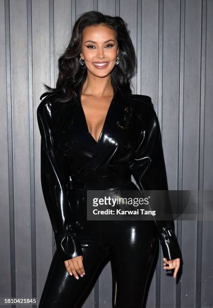 Maya Jama attends British Vogue's 2023 "Forces For Change" Party at The MAINE Mayfair on November 23, 2023 in London, England.