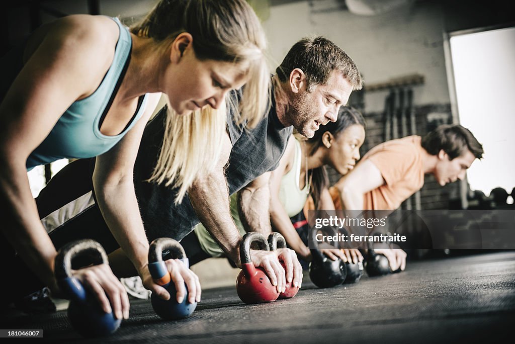 Gym Training Push Ups