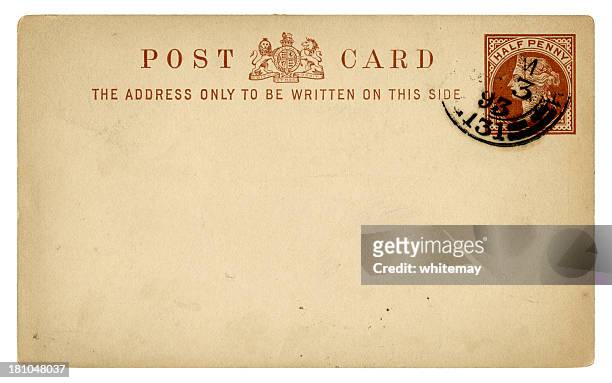 old british postcard, 1893 - postmark stock illustrations