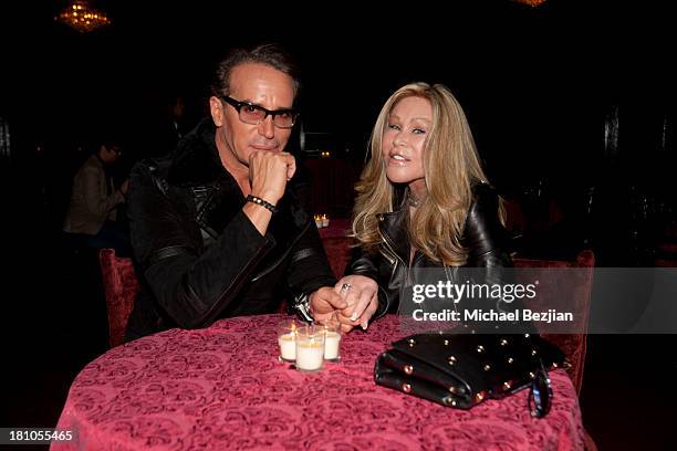 Fashion designer Lloyd Klein and Jocelyn Wildenstein attend Bungalo Universal Recording Artist Mohammad's Debut Showcase Featuring Designer Lloyd...