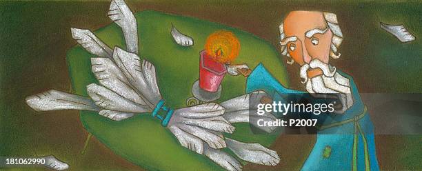 creation of the wings - make a plan stock illustrations