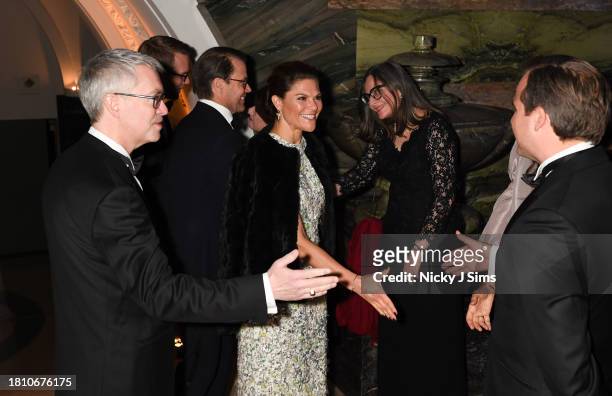 Swedish State Secretary, Ministry for Foreign Affairs Crown Håkan Jevrell, Princess Victoria of Sweden and Crown Prince Daniel of Sweden attend a...