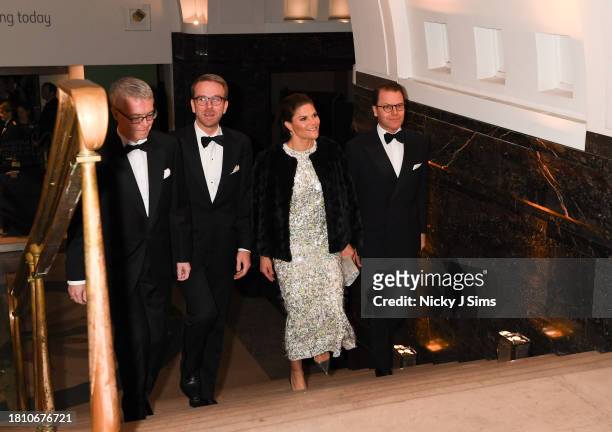 Swedish State Secretary, Ministry for Foreign Affairs Crown Håkan Jevrell, guest, Crown Princess Victoria of Sweden and Crown Prince Daniel of Sweden...