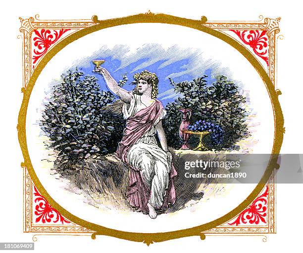 phyllis - griechische mythologie stock-grafiken, -clipart, -cartoons und -symbole