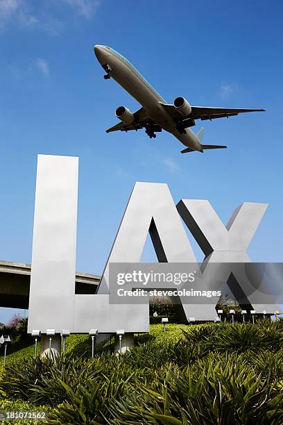 - schild - flughafen los angeles stock-fotos und bilder