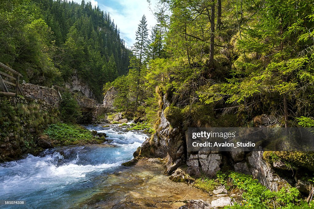 River in Polish mountains