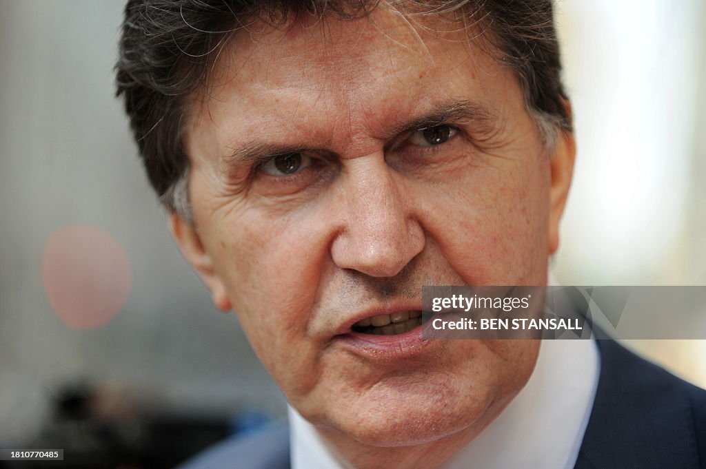 Ganic Former Bosnian President Ejup Ganic speaks to the media after leaving ...
