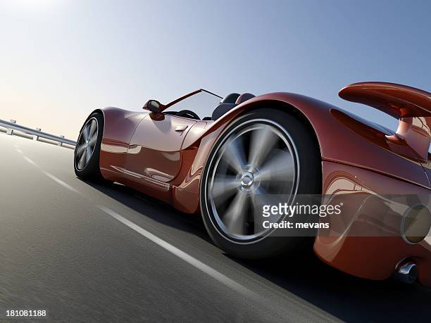 convertible sports car - winding road illustration stock pictures, royalty-free photos & images