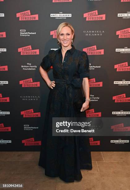 Zara Tindall attends The Anti Slavery Collective's inaugural Winter Gala at Battersea Arts Centre on November 29, 2023 in London, England.