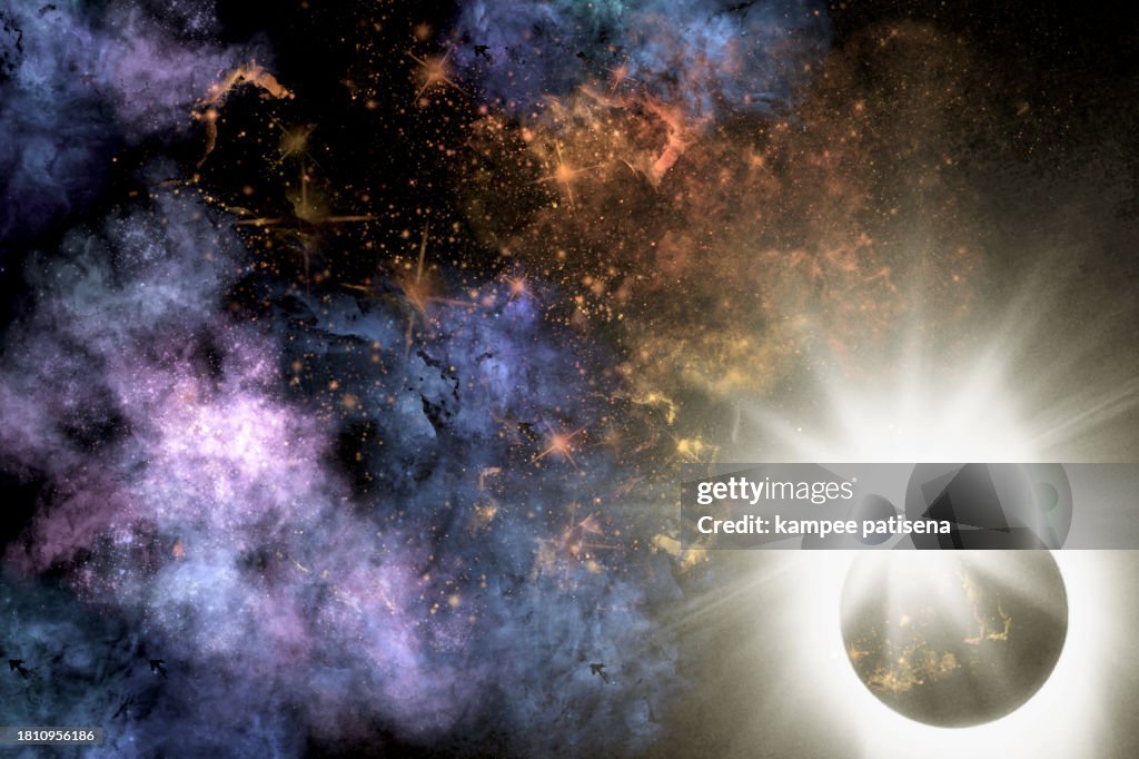 Conceptual universe and galaxies supernova concept