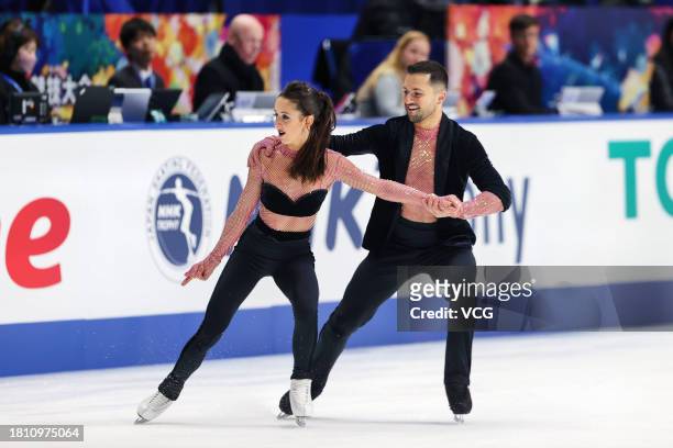 Lilah Fear and Lewis Gibson of Great Britain compete in the Ice Dance Rhythm Dance during the ISU Grand Prix of Figure Skating NHK Trophy at Towa...