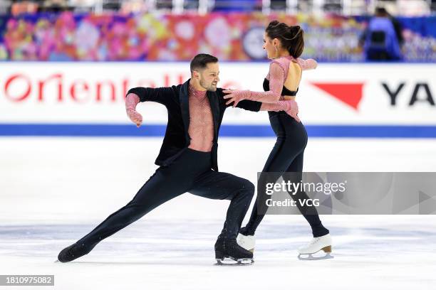 Lilah Fear and Lewis Gibson of Great Britain compete in the Ice Dance Rhythm Dance during the ISU Grand Prix of Figure Skating NHK Trophy at Towa...