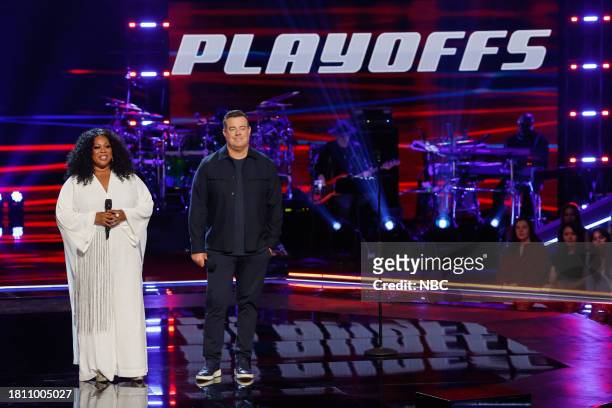 The Playoffs Part 2" Episode 2418 -- Pictured: Ms. Monét, Carson Daly --