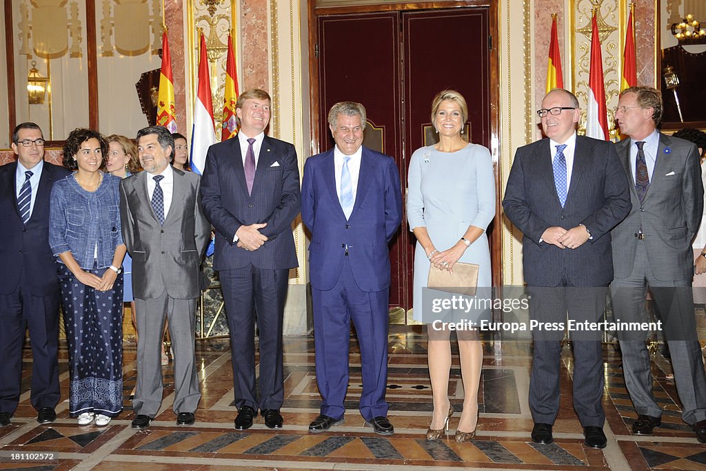 King Willem-Alexander and Queen Maxima of the Netherlands Visit The House of Parliament in Madrid