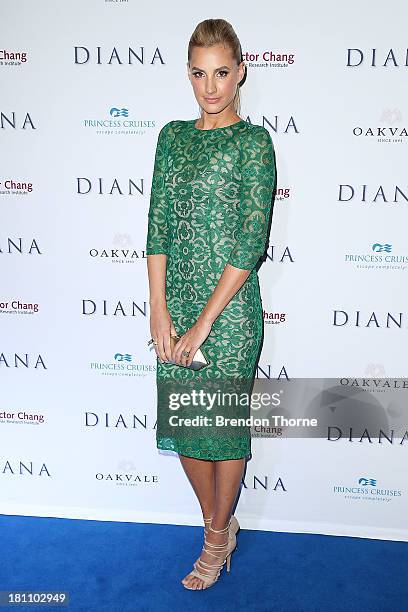 Laura Dundovic arrives at the Australian premiere of 'Diana' at Event Cinemas, George Street on September 19, 2013 in Sydney, Australia.