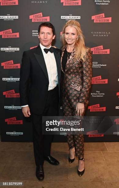 James Blunt and Sofia Blunt attend The Anti Slavery Collective's inaugural Winter Gala at Battersea Arts Centre on November 29, 2023 in London,...