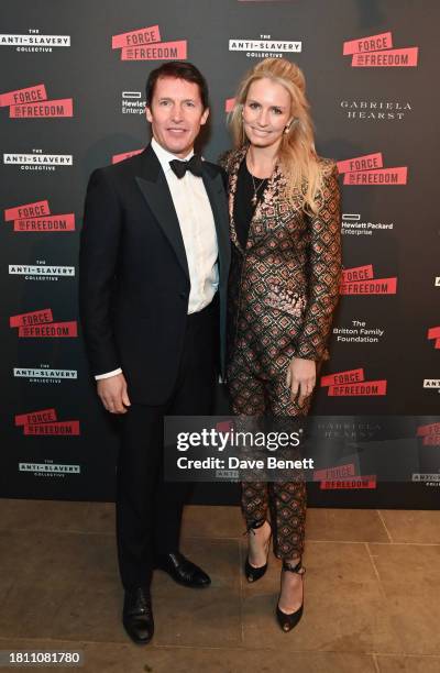 James Blunt and Sofia Blunt attend The Anti Slavery Collective's inaugural Winter Gala at Battersea Arts Centre on November 29, 2023 in London,...