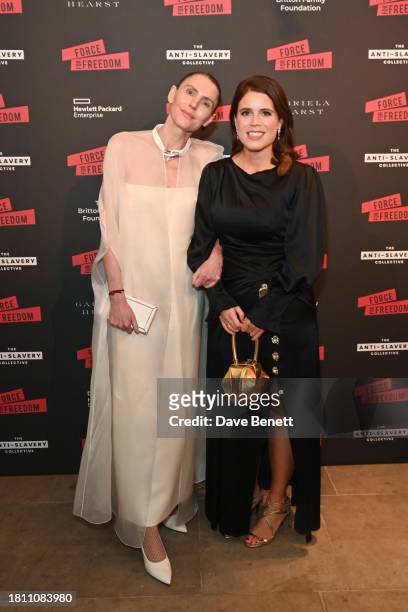 Gabriela Hearst and Princess Eugenie of York attend The Anti Slavery Collective's inaugural Winter Gala at Battersea Arts Centre on November 29, 2023...