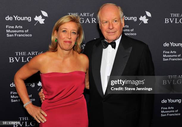 Veronica Bulgari and Nicola Bulgari attend the Bvlgari Retrospective Opening at M. H. De Young Memorial Museum on September 18, 2013 in San...