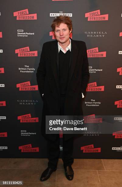 Count Nikolai von Bismarck attends The Anti Slavery Collective's inaugural Winter Gala at Battersea Arts Centre on November 29, 2023 in London,...
