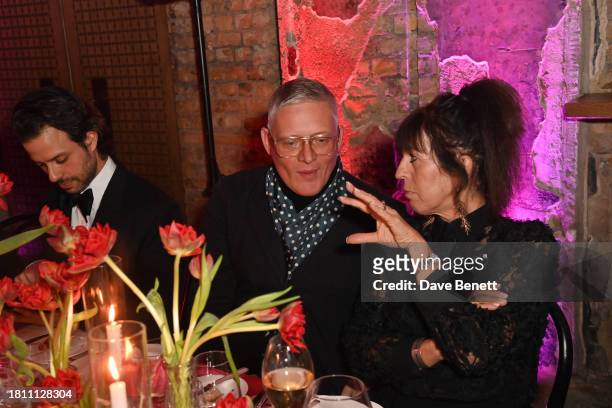 Giles Deacon and guest attend The Anti Slavery Collective's inaugural Winter Gala at Battersea Arts Centre on November 29, 2023 in London, England.