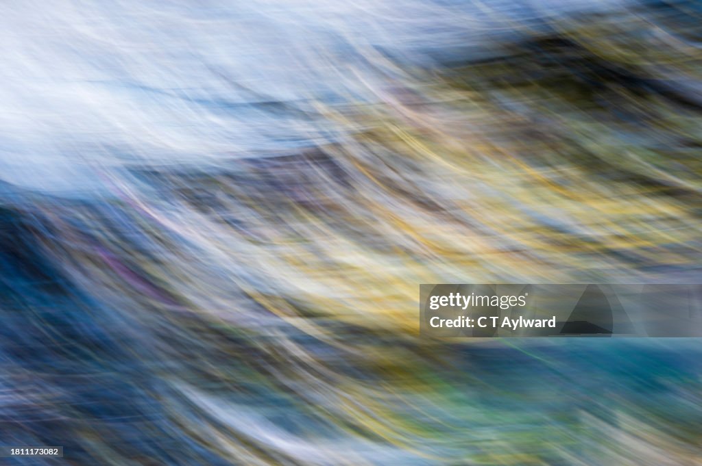 Abstract Pembrokeshire Motion Blur Image of Beach, water and seaweed.