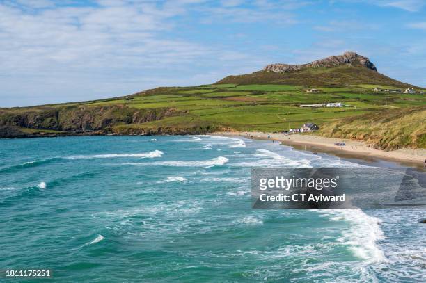 whitesands bay pembrokeshire - st davids stock pictures, royalty-free photos & images