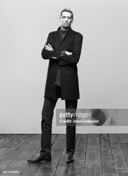 Footballer Peter Crouch is photographed for Mr Porter on October 28, 2011 in London, England.