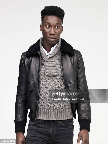 Actor Nathan Stewart-Jarrett is photographed for Mr Porter on August 19, 2011 in London, England.