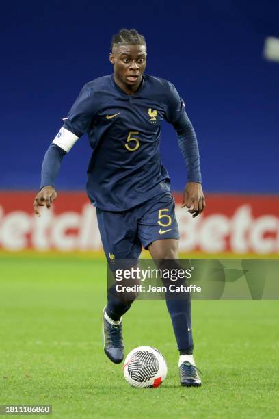 Lesley Ugochukwu of France in action during the international friendly match between France U21 and South Korea U21 at Stade Oceane on November 20,...