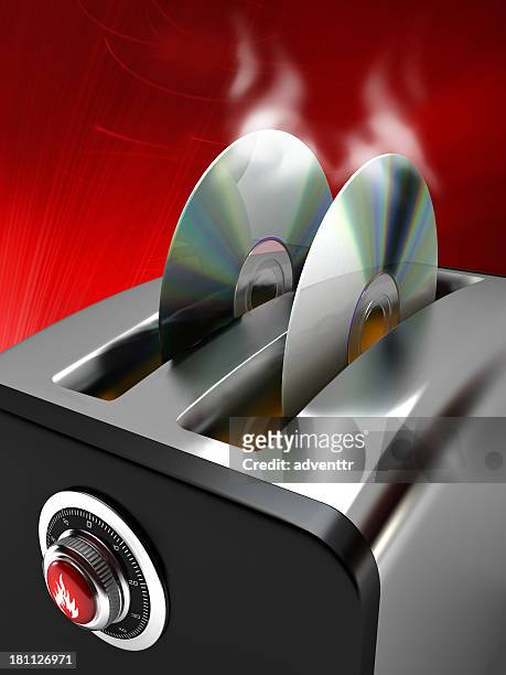 dvd burning toaster - burnt bread stock pictures, royalty-free photos & images