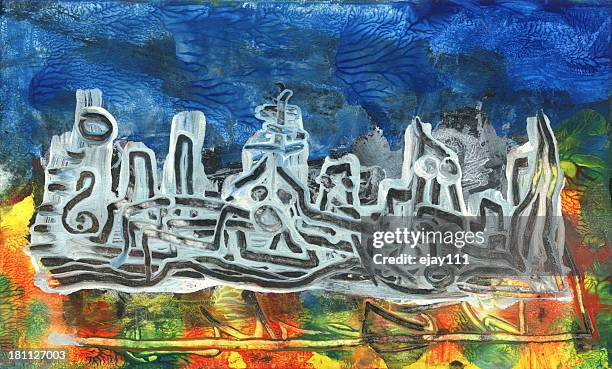 expression2of5 - dramatic city stock illustrations