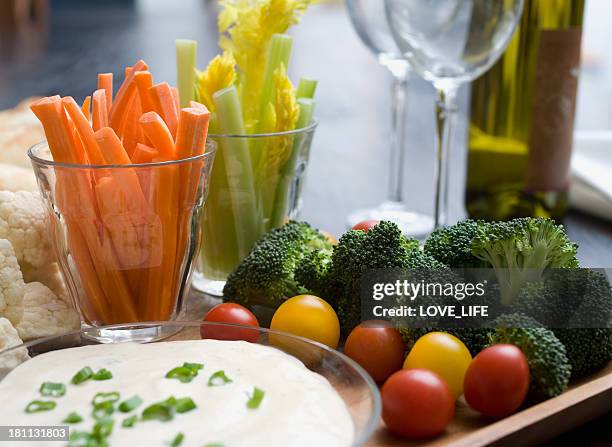 summer gathering - crudites stock pictures, royalty-free photos & images