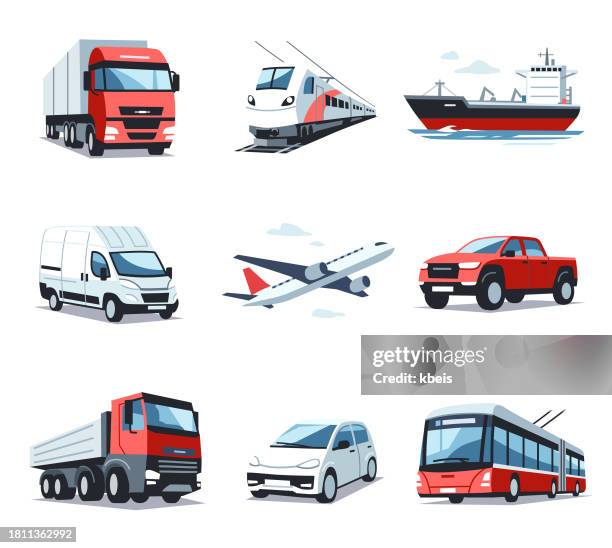 ilustrações de stock, clip art, desenhos animados e ícones de vehicles and transportation icons - veículo a combustível alternativo