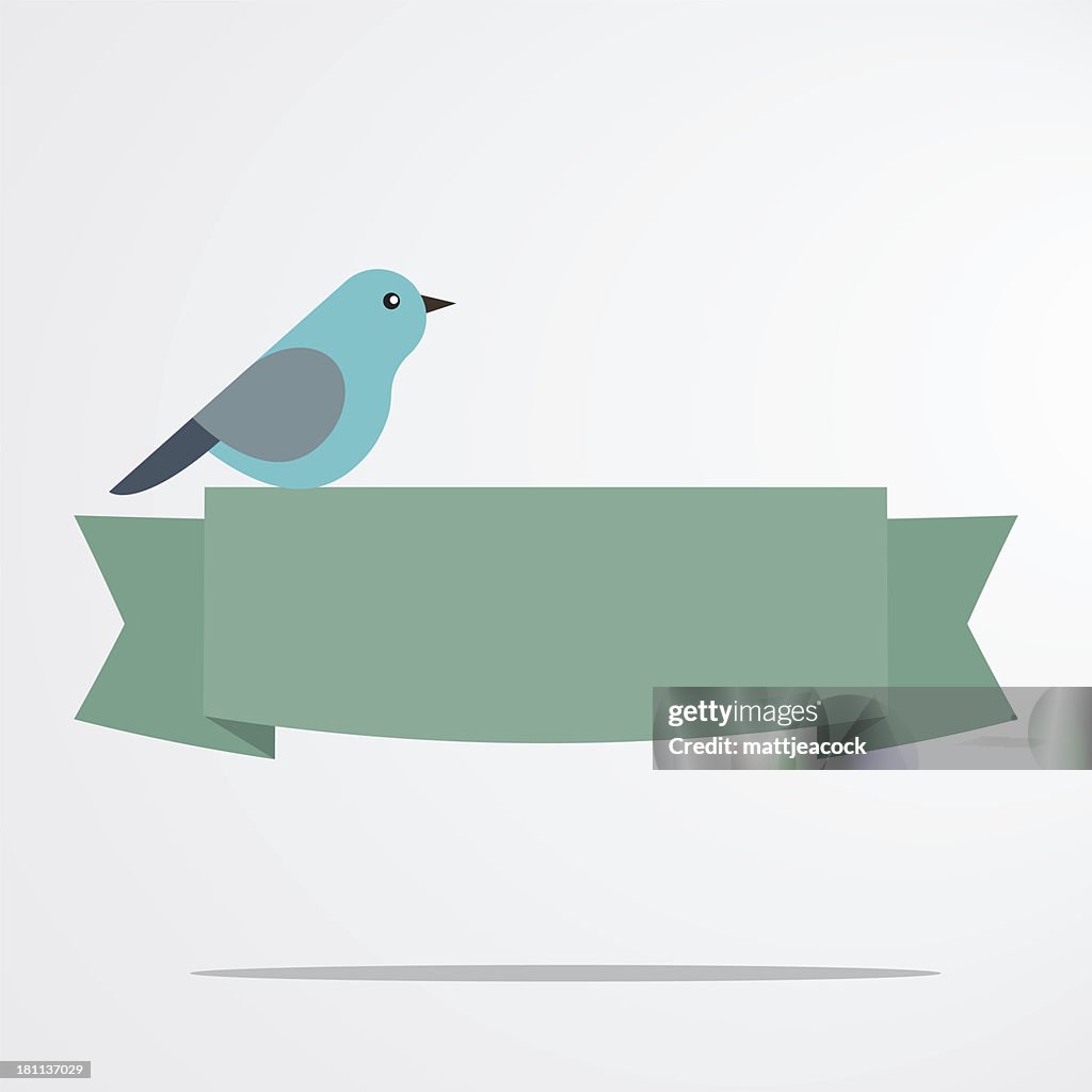 Bird with a banner