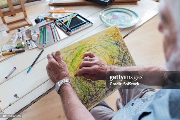 drawing on the canvas - mixed media stock pictures, royalty-free photos & images