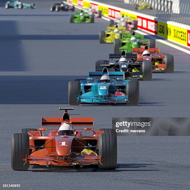 sigue al líder - car race fotografías e imágenes de stock