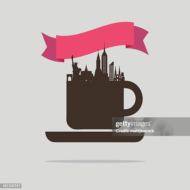 new york coffee - washington square park stock illustrations