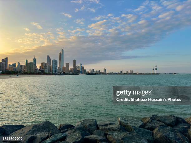 sunny day kuwait city - kuwait landscape stock pictures, royalty-free photos & images