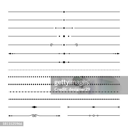 Conjunto de vectores de bordes de línea y divisores. Conjunto de vectores de bordes de línea y divisores.