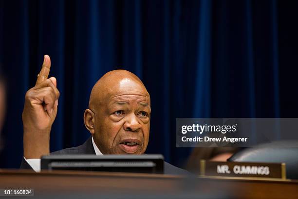 Rep. Elijah Cummings delivers his opening statements during a House Oversight Committee hearing entitled 'Reviews of the Benghazi Attack and...