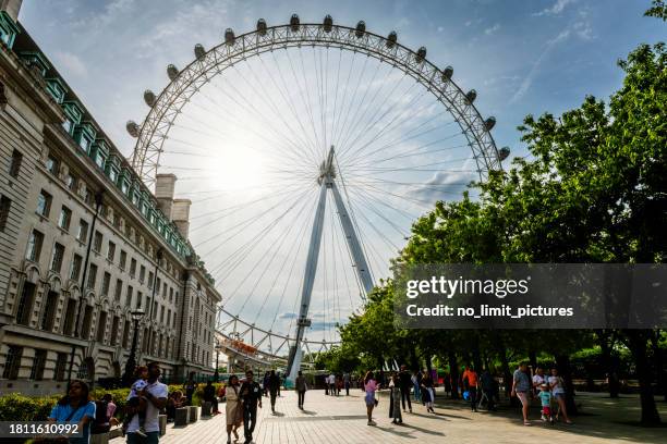 ruota di london eye millenium - ruota panoramica foto e immagini stock