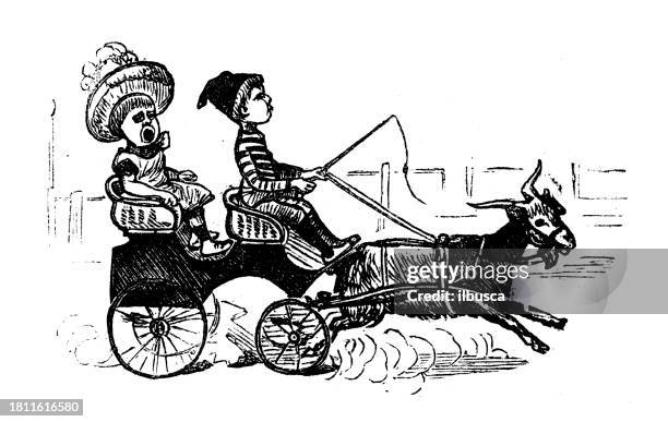 british satire caricature comic cartoon illustration - human powered vehicle stock illustrations