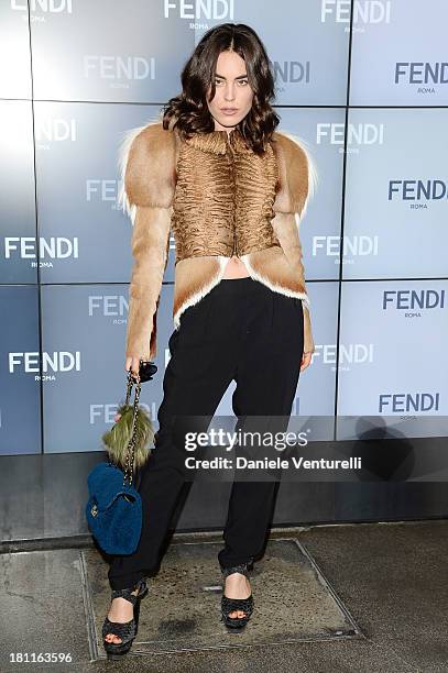 Tallulah Harlech attends the Fendi show as a part of Milan Fashion Week Womenswear Spring/Summer 2014 on September 19, 2013 in Milan, Italy.