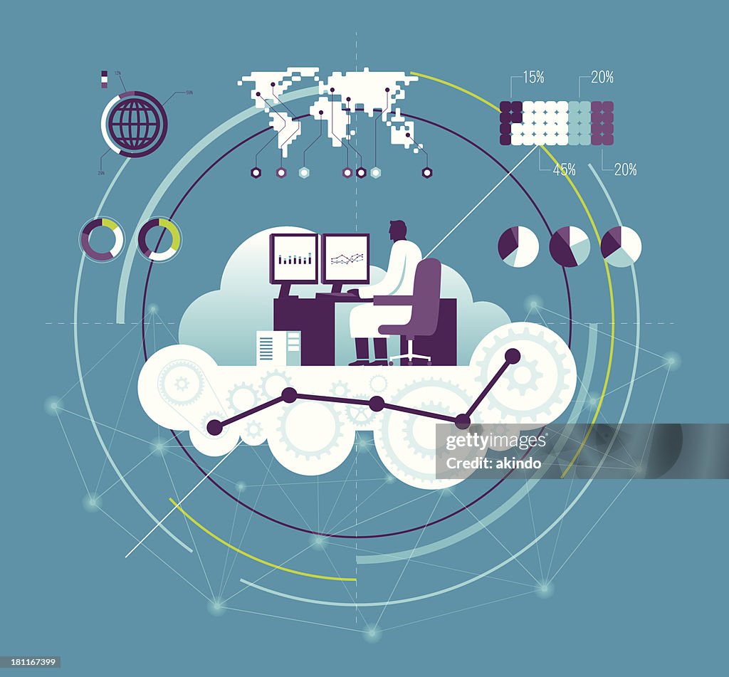 Vector illustration of computing concept