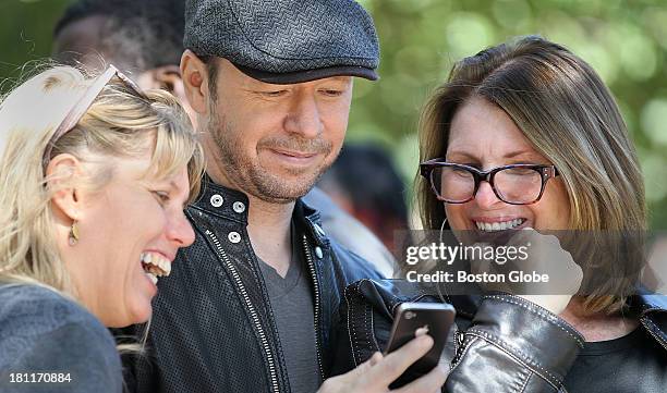 Donnie Wahlberg, executive producer of "Boston's Finest," shoots promotions for the new season, on Sunday, Sept. 15, 2013. He shares some video he...